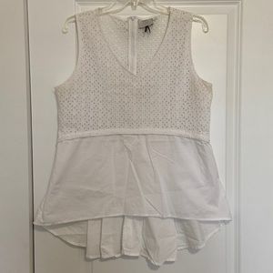 Peplum White Tank by HD in Paris from Anthropologie